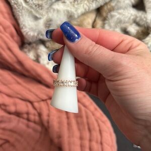 Bomb party size 8 - rose gold clear cz